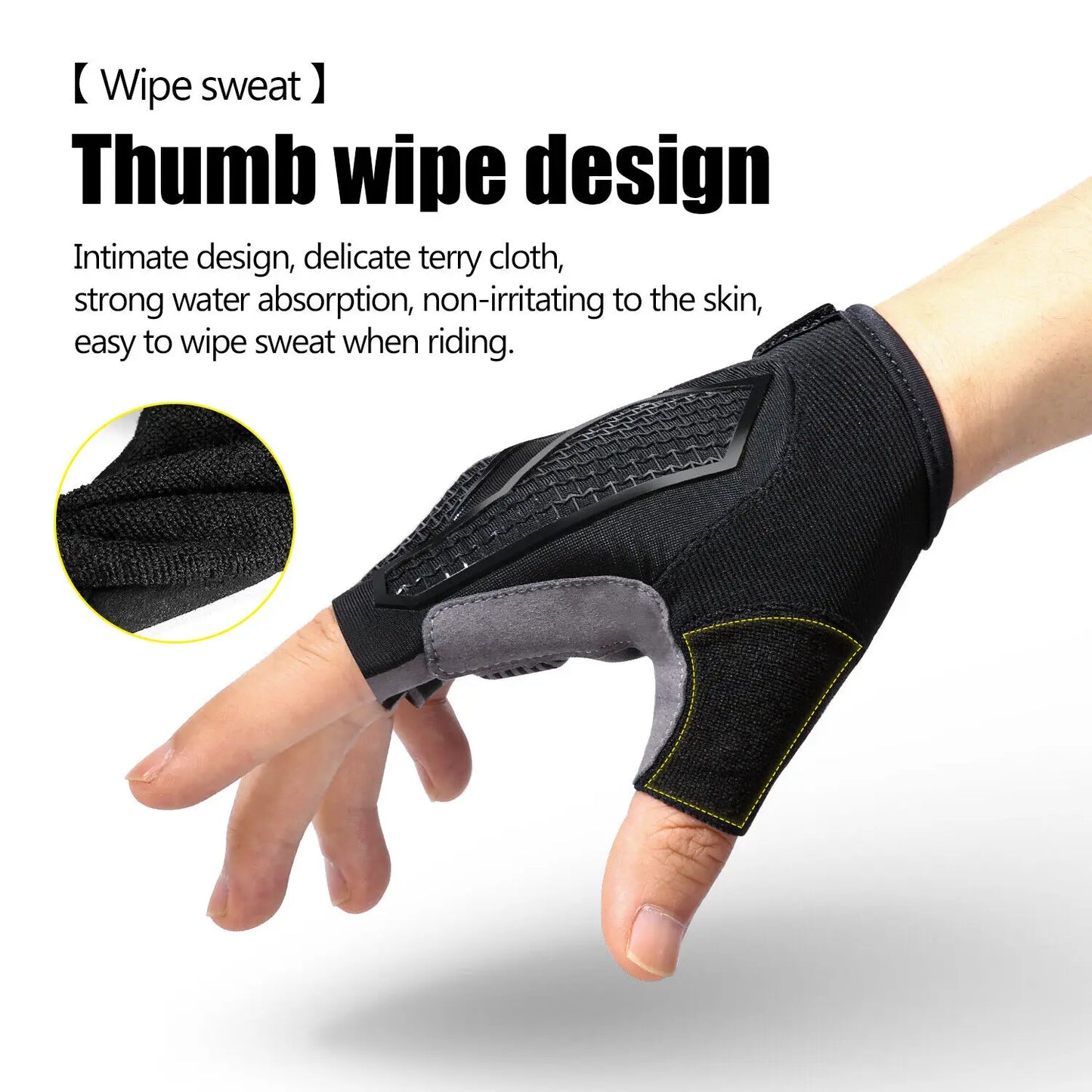 Cycling Gloves Half Finger Gel Pad For Men Women