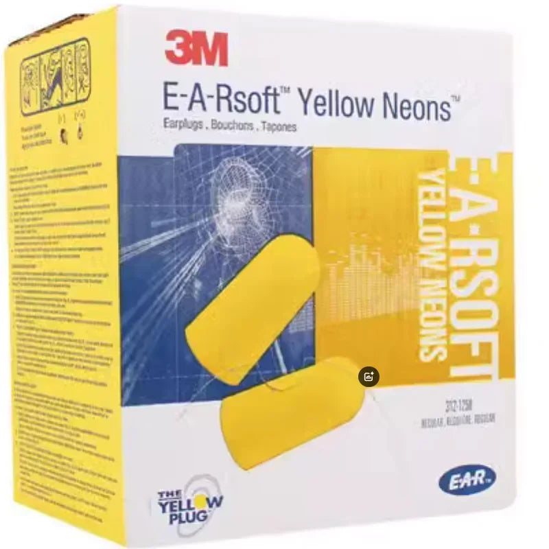 Ten Pairs 3M 1250 Ear Plugs Noise Reduction Foam SNR 36 dB NNR 33 dB Sleep Industrial Hearing Protection