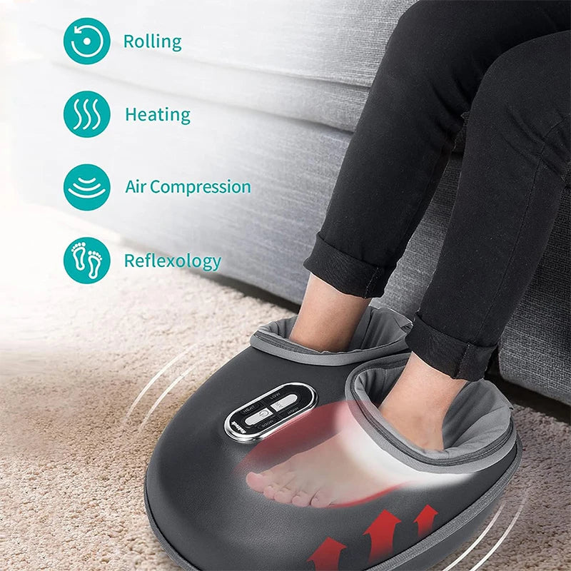 Nekteck Foot Massager Heating Therapy Air Compression Shiatsu Knead Roller Electric