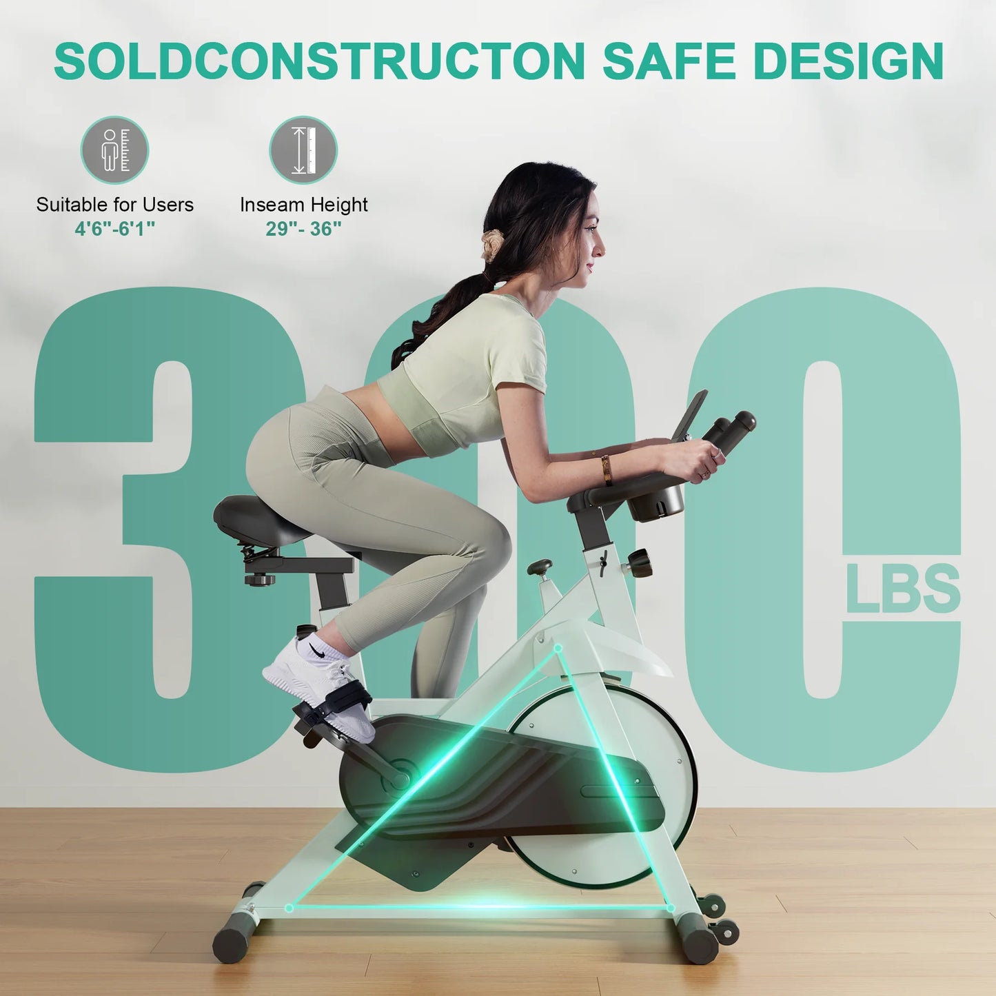 Superun 32 Level Magnetic Resistance Exercise Bike With Bluetooth For Home