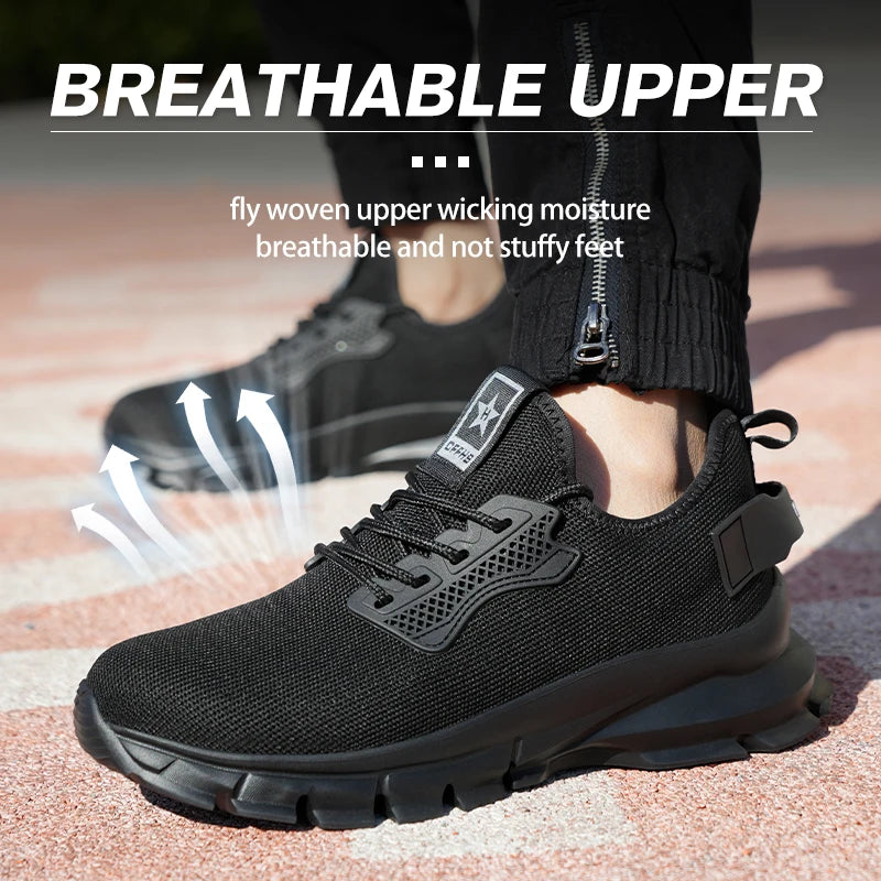 Soft Soled Comfortable Anti Smash Anti Puncture Breathable Safety Shoes for Men