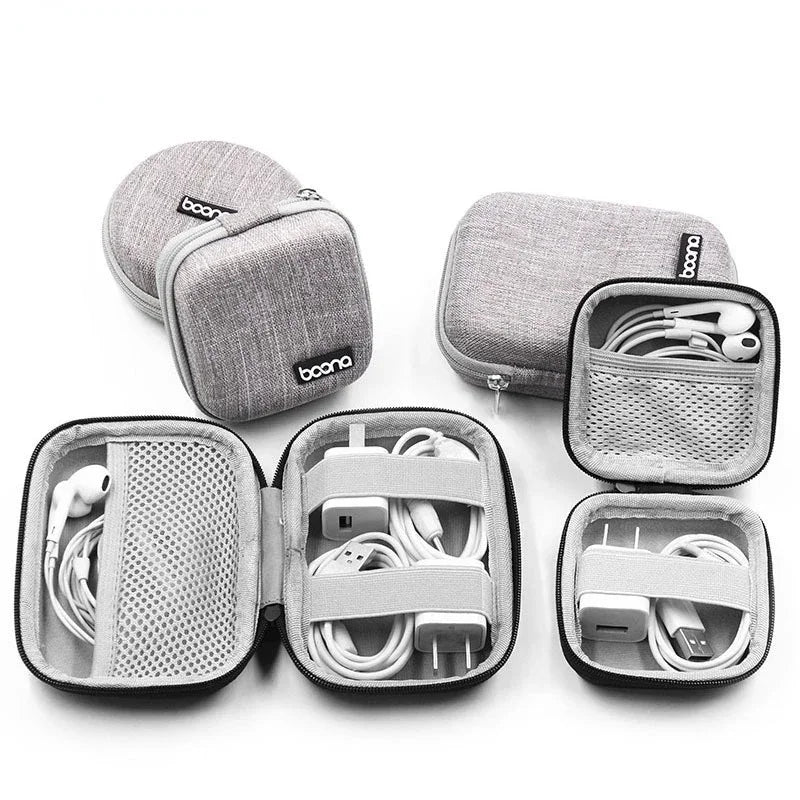 Hard Shell Oval Earphone Storage Case
