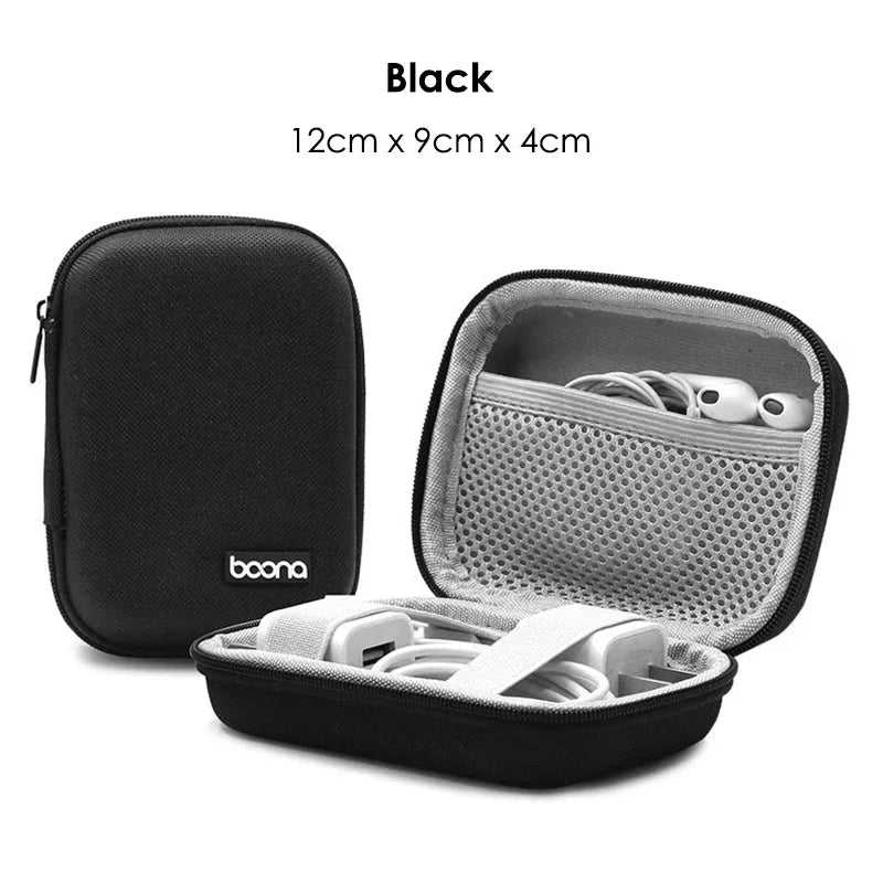 Hard Shell Oval Earphone Storage Case
