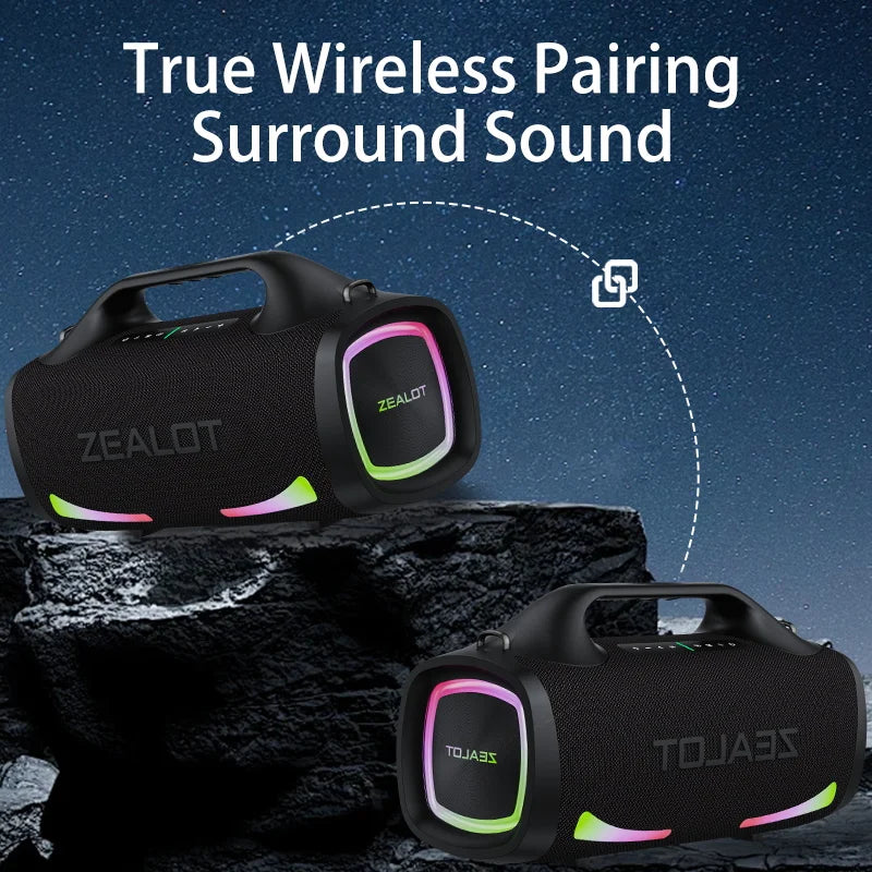 Zealot S79 100W Wireless Outdoor Speaker Subwoofer With HiFi Sound Dual Pairing