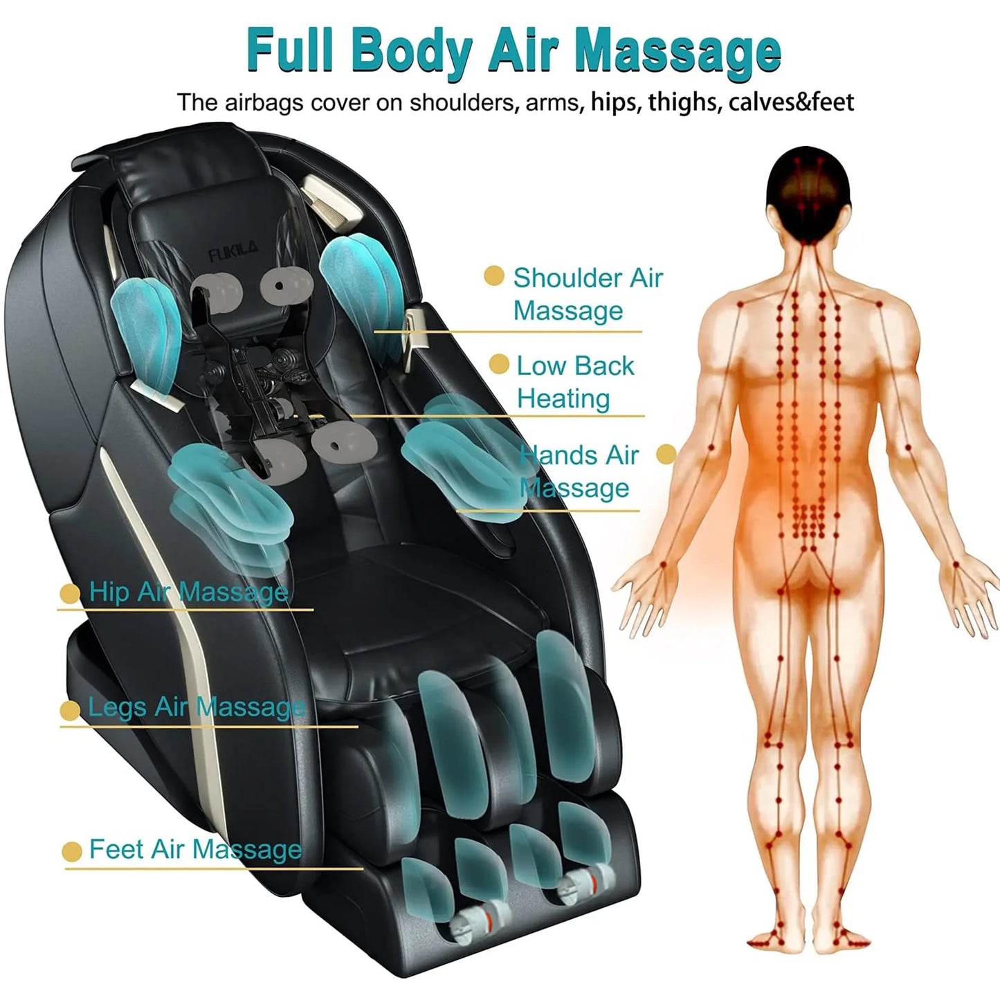 4D SL Airbag Zero Gravity Full Body Massage Chair