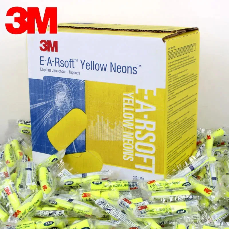 Ten Pairs 3M 1250 Ear Plugs Noise Reduction Foam SNR 36 dB NNR 33 dB Sleep Industrial Hearing Protection