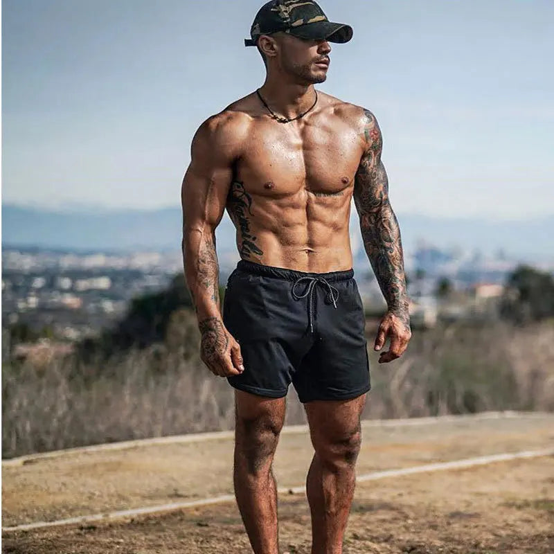 Double Layer High Performance Compression Shorts Pocket