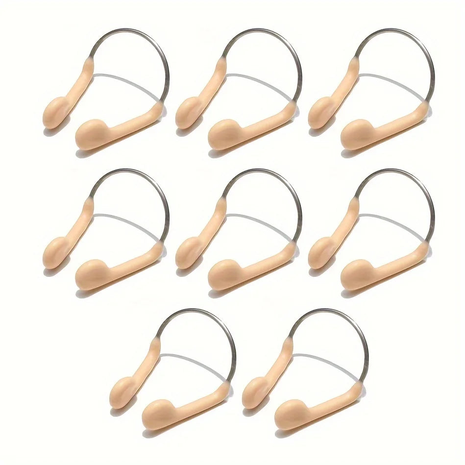 8 Pcs Swimming Nose Clips With Nose Tips