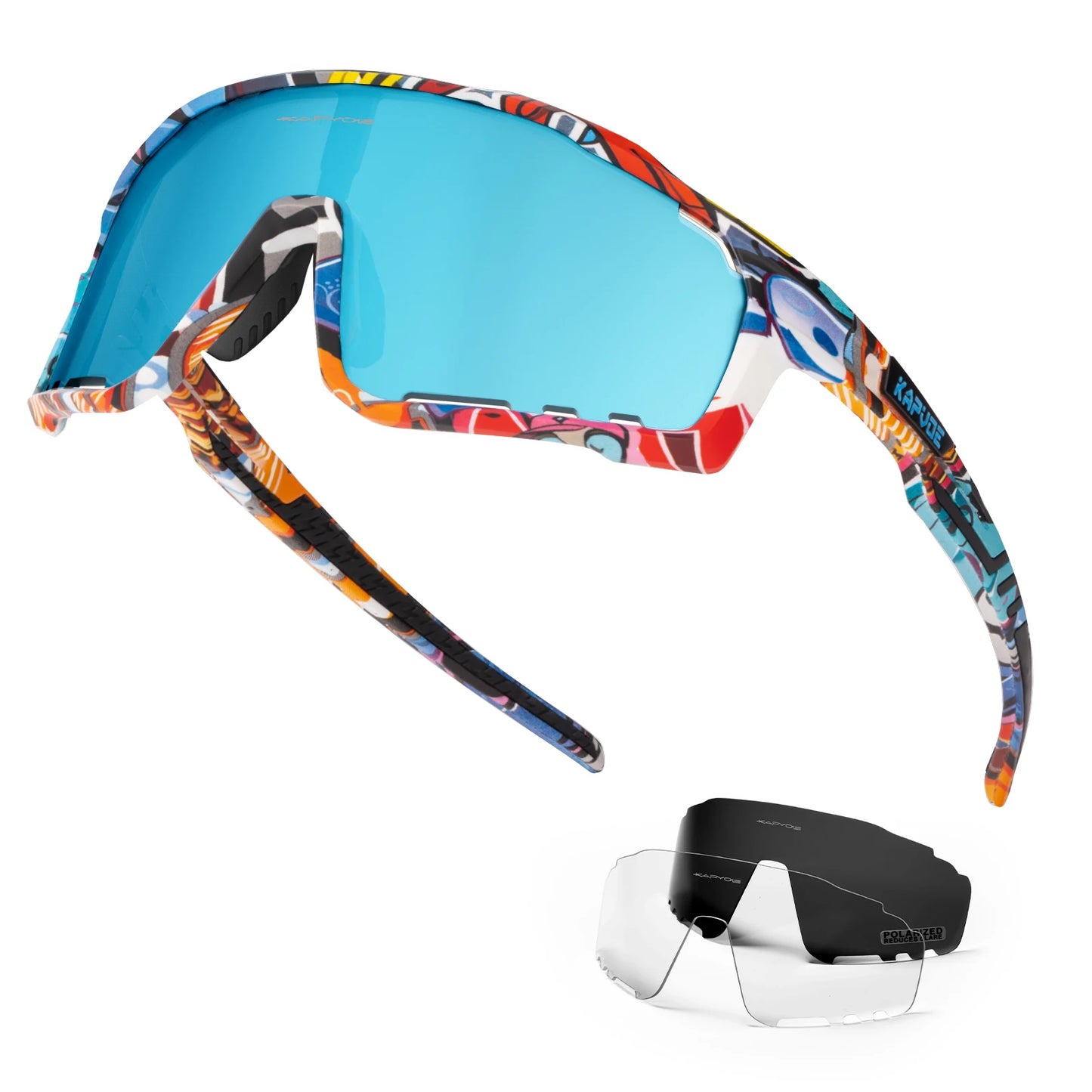 Kapvoe Polarized Cycling, Running Glasses for Men and Women