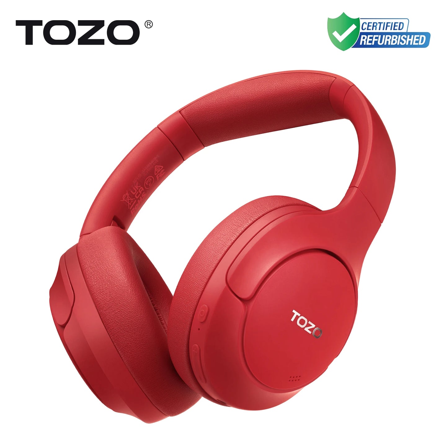 Refurbished Tozo Hi Res Over Ear Headphones With Mic Hybrid ANC 38dB 40mm Driver