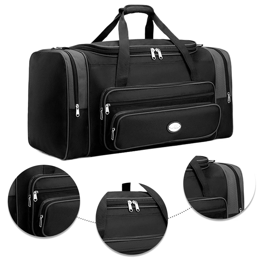 Waterproof Travel Duffle Bag For Men And Women With Shoe Compartment