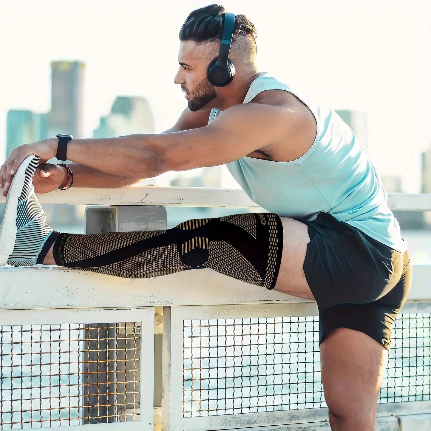 2 Pack Copper Ion Sports Knee Pads Basketball Football and Tennis