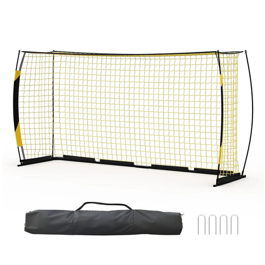 12x6 Ft Soccer Goal Portable Backyard Net With Sturdy Metal Base Indoor Training