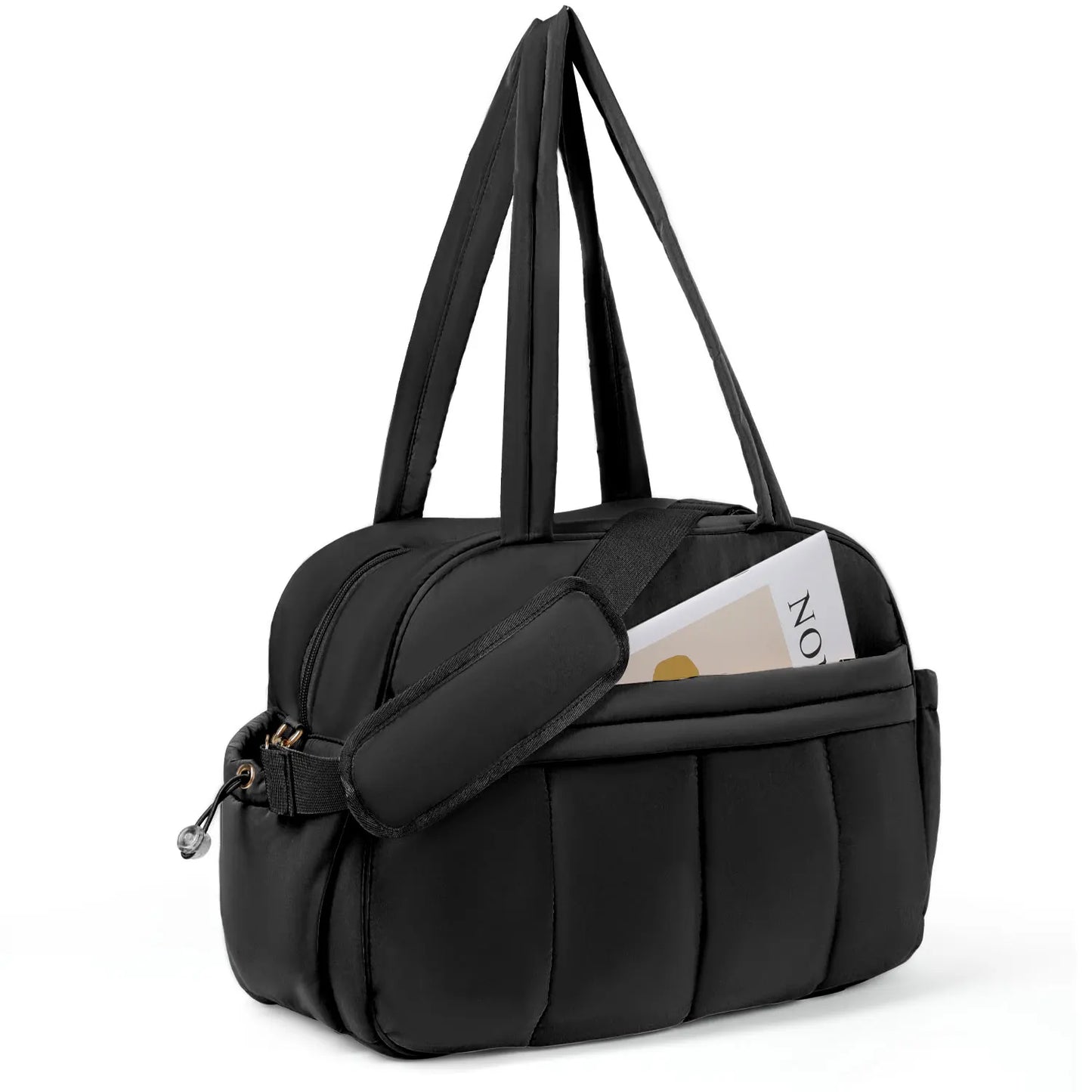 Quilted Weekender Duffle Bag Large Puffer Travel Bag Carry On For Airplanes