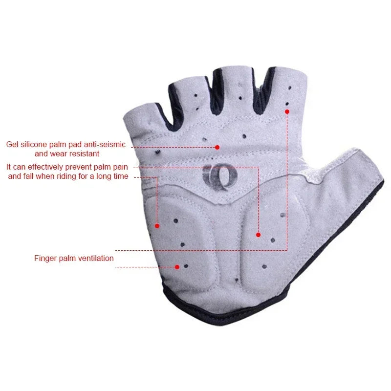Cycling Fingerless Gel Bike Gloves for Comfort and Grip