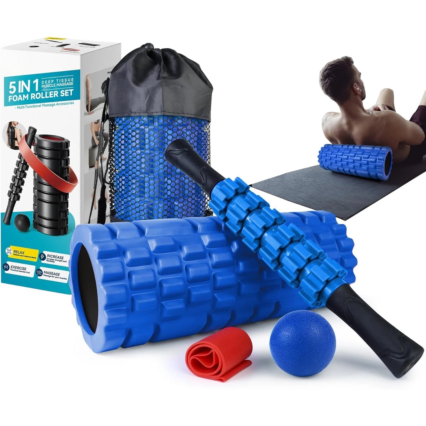 5 In 1 Foam Roller Set