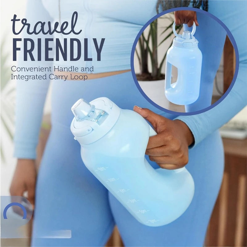 Half Gallon Water Jug with Motivational Time Markers