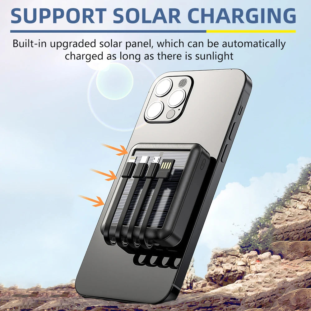 20000mAh Solar Power Bank Large Capacity Dual USB