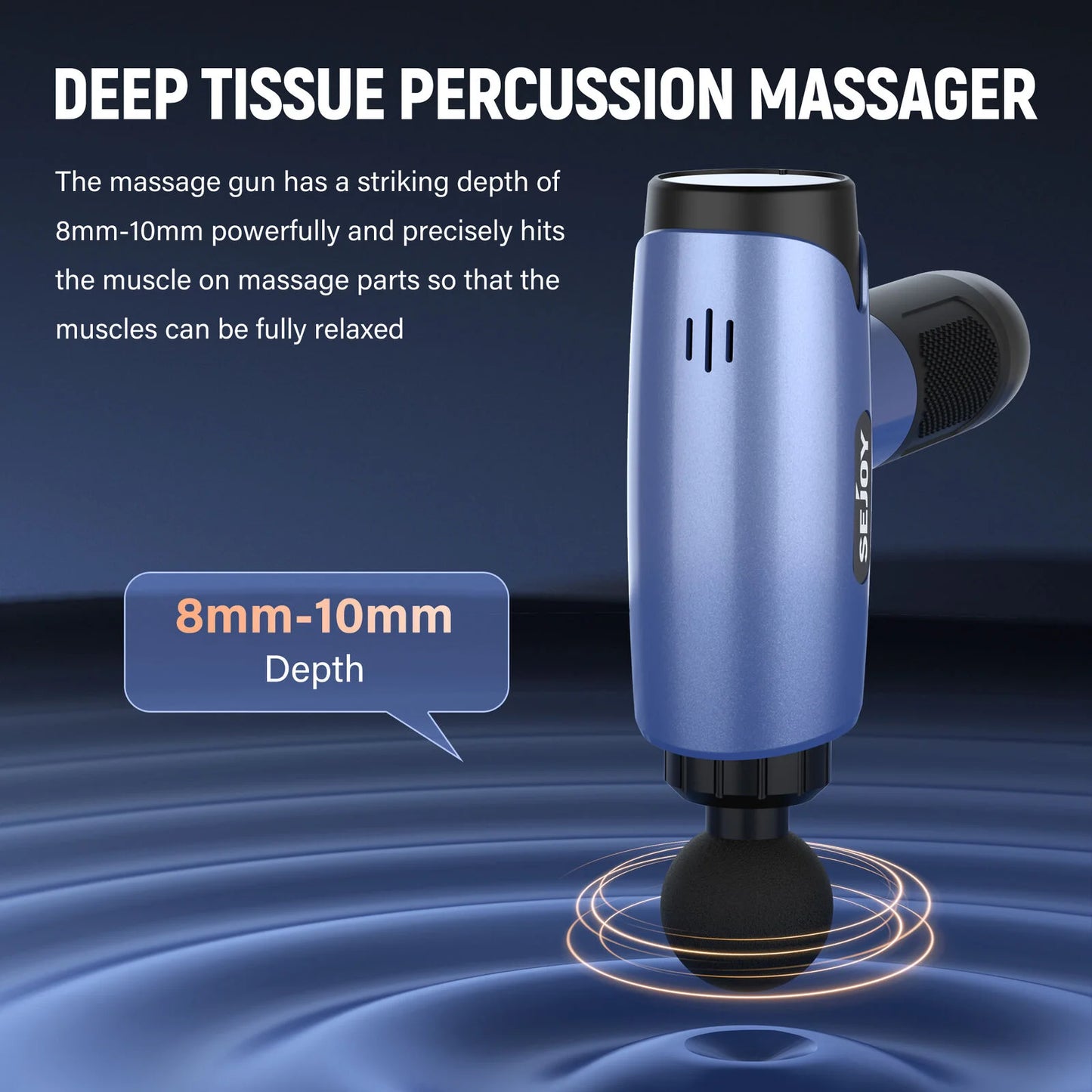 Sejoy 30 Speeds Percussion Massage Gun Deep Tissue Relax
