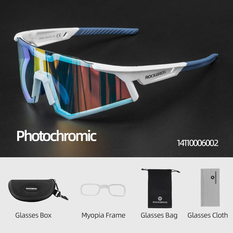 Rockbros Cycling Glasses Photochromic Polarized Sunglasses