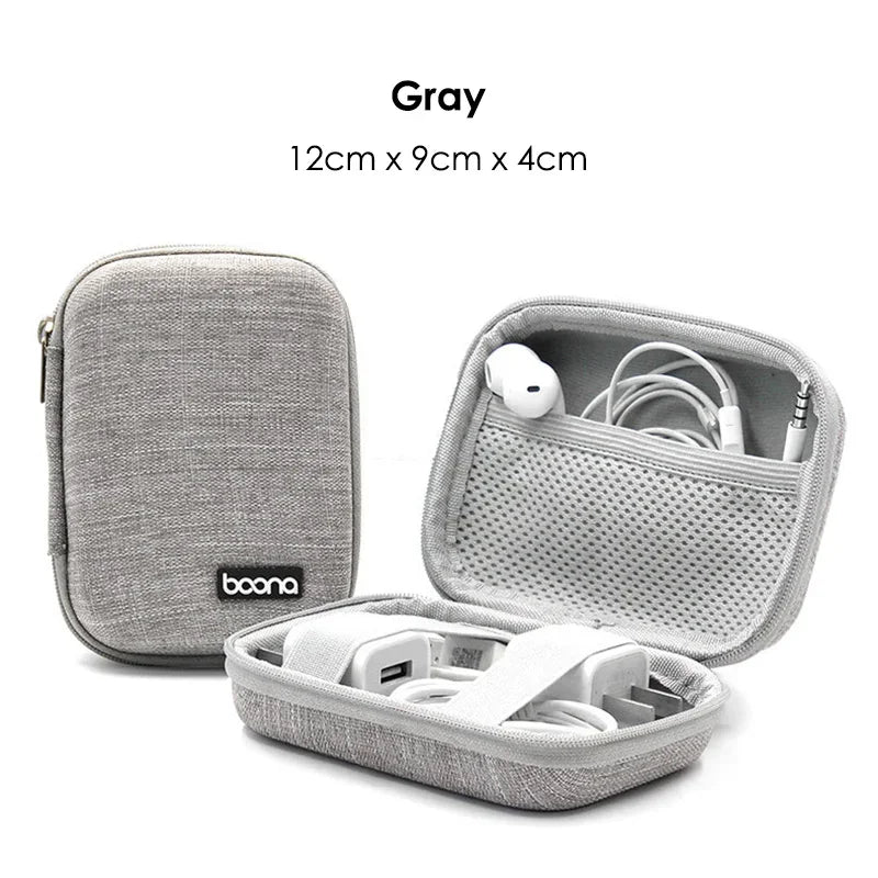 Hard Shell Oval Earphone Storage Case