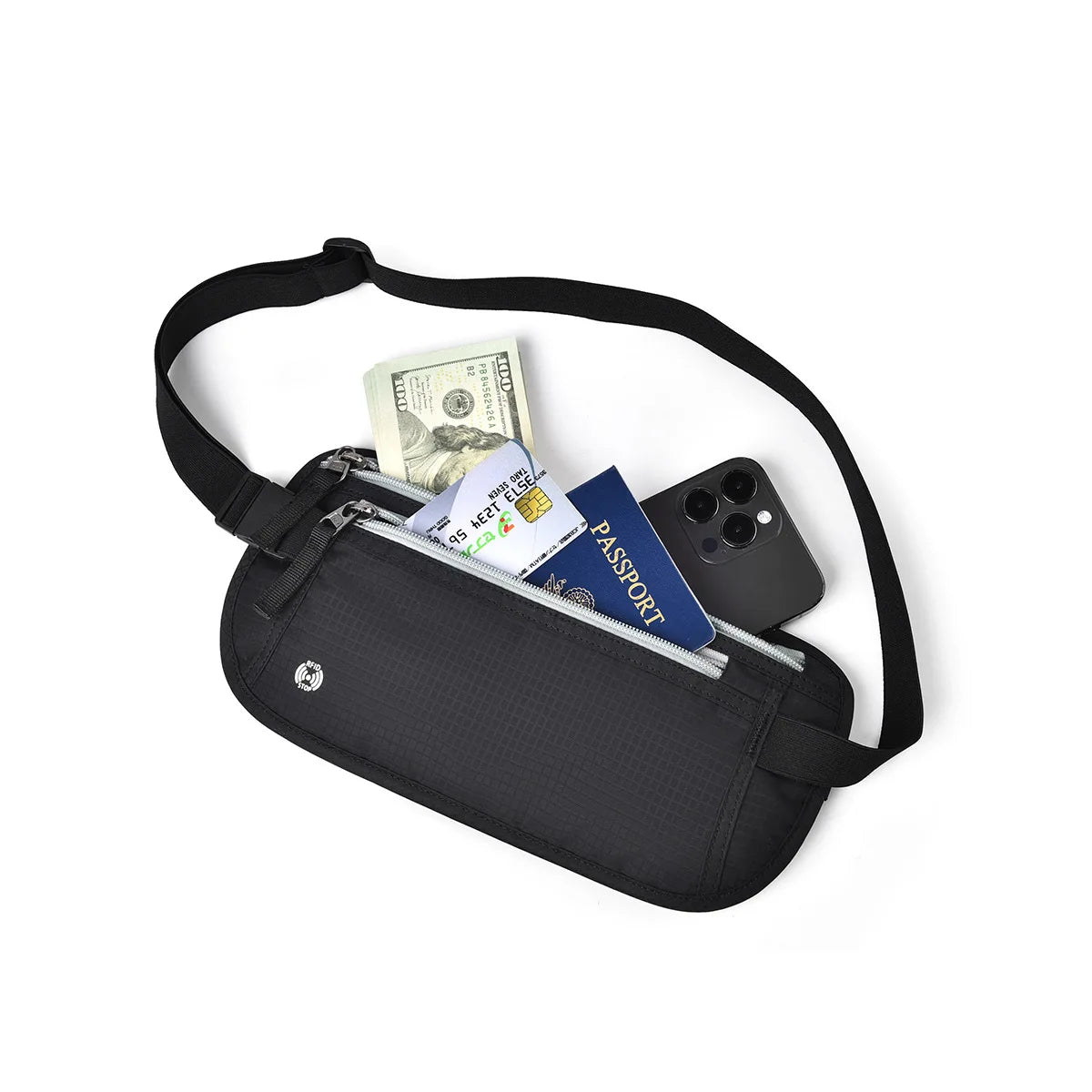 Travel Waist Pouch For Passport Money Belt