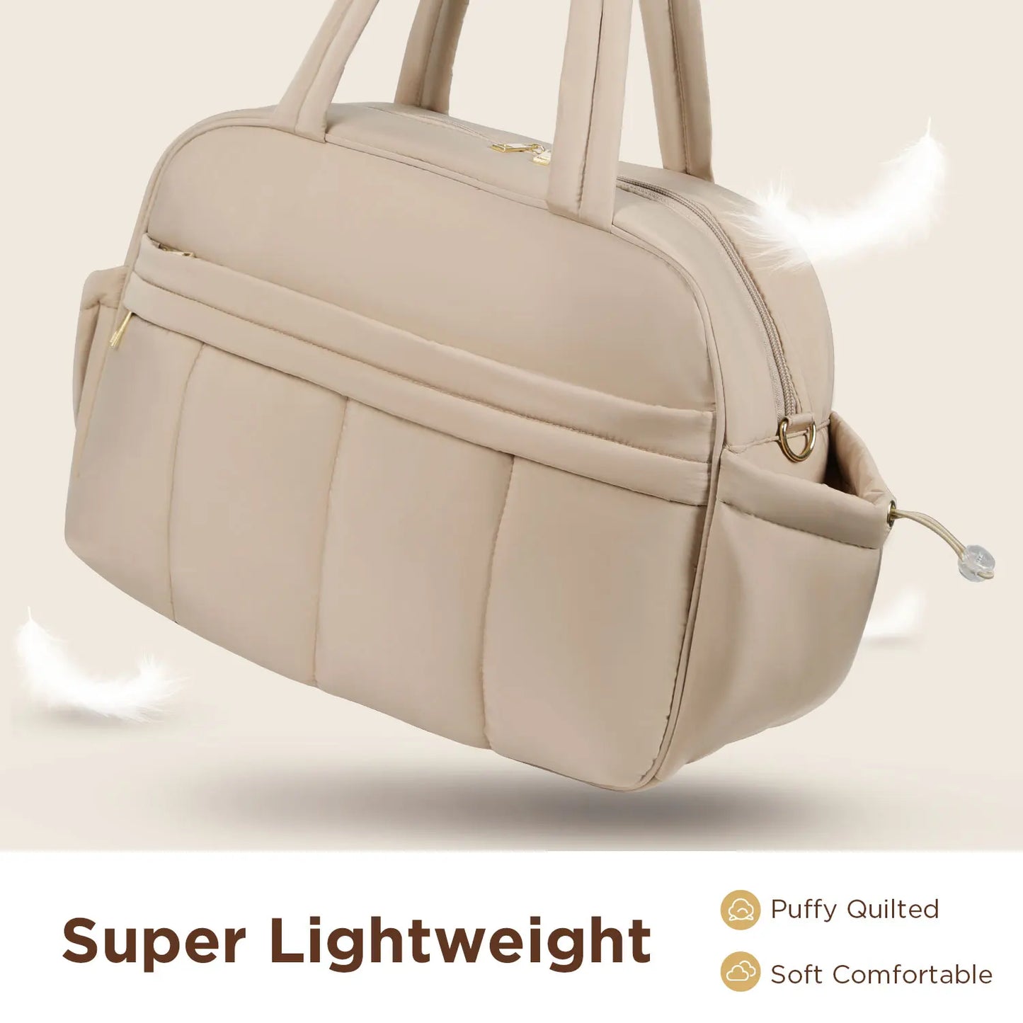 Quilted Weekender Duffle Bag Large Puffer Travel Bag Carry On For Airplanes