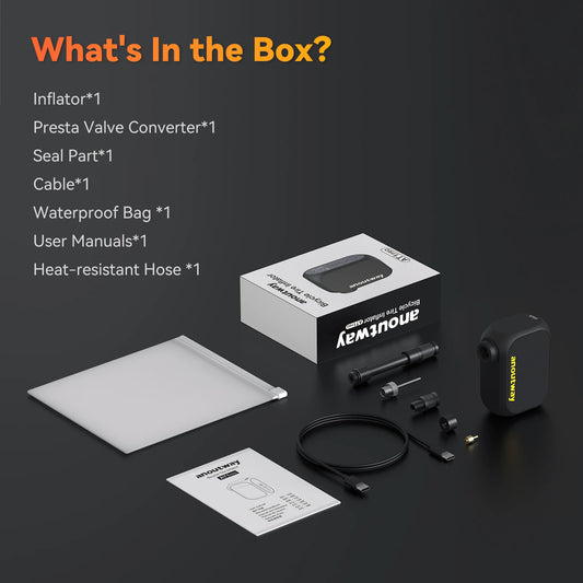 Anoutway AT1 Pro Mini Electric Bike Pump Cordless Tire Inflator With Screen