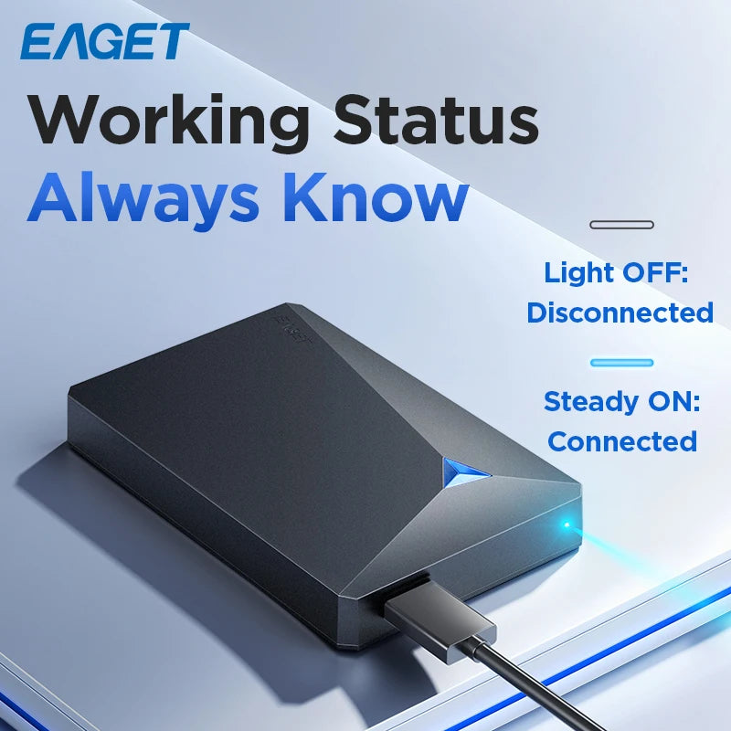 Eaget 5TB Portable External Hard Drive 2.5 Inch USB