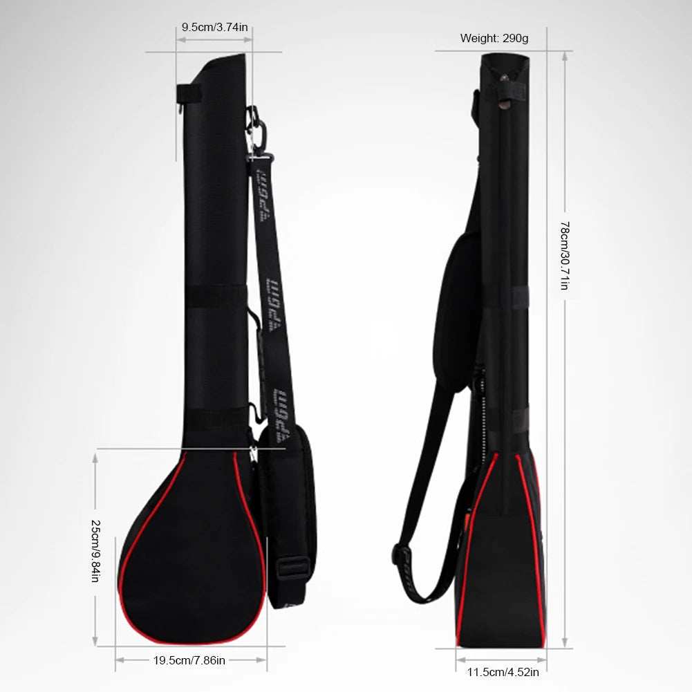 Foldable Golf Carry Pack Lightweight Stand Bag Holds 3 Clubs Soft Rubber Handle