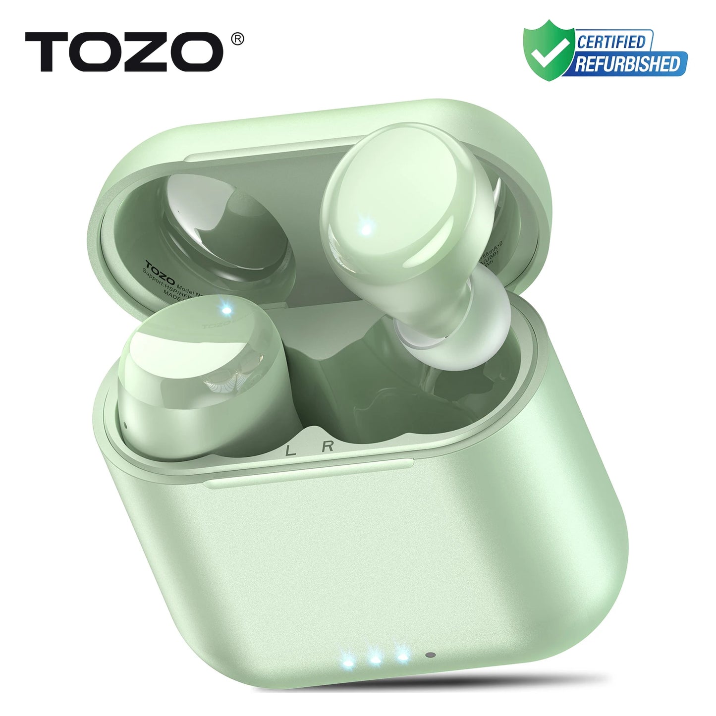 TOZO Refurbished Ergonomic TWS Earbuds Bluetooth 5.3 Waterproof EQ Presets