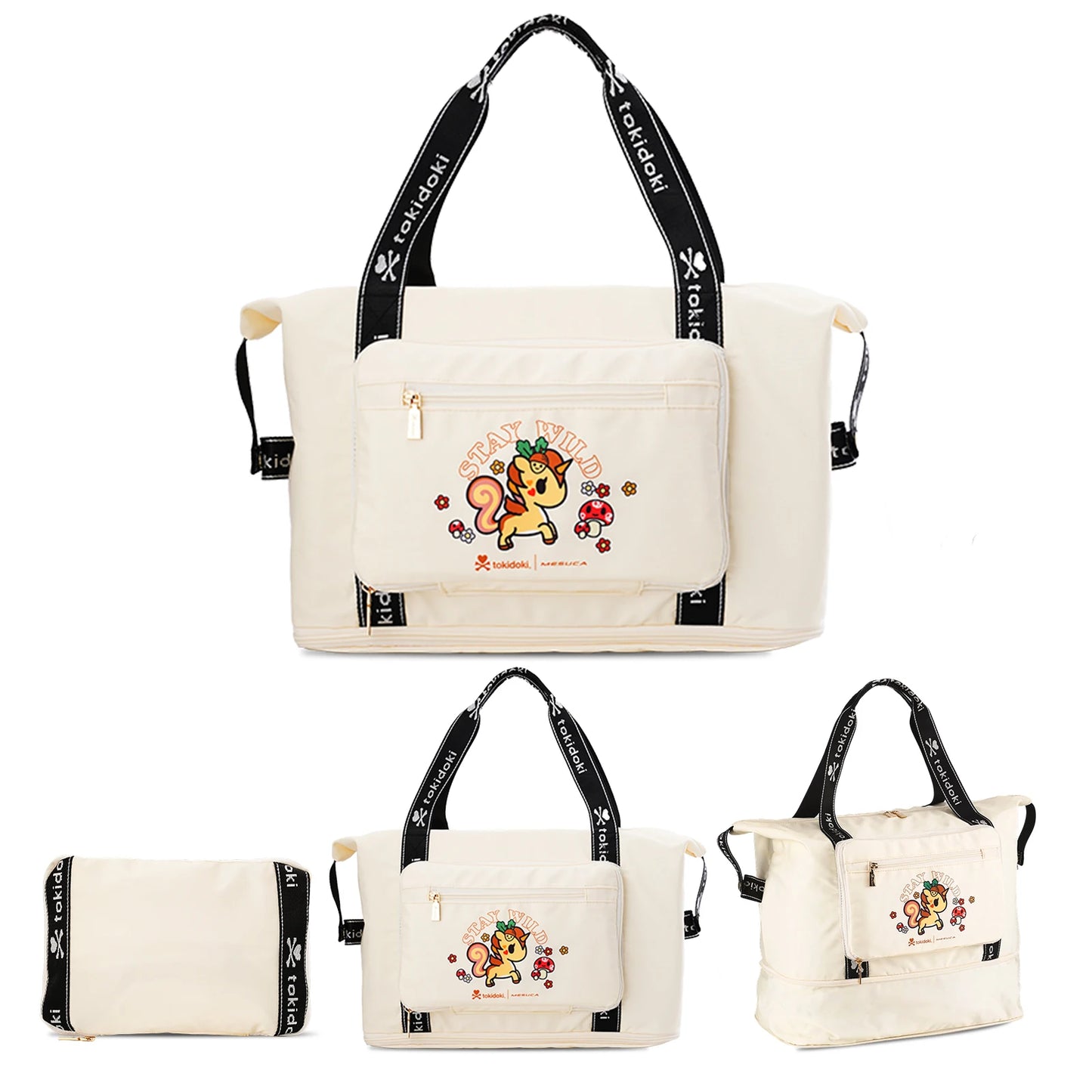 Tokidoki Unicorno Travel Duffle Bag 40L Large Capacity for Short Trips Gym