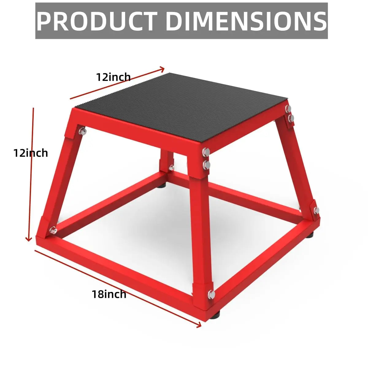 Metal Plyometric Jump Box 12 18 24 30 Inch Steel