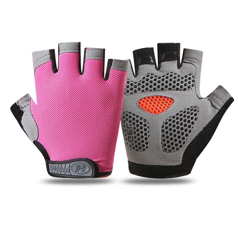 Fingerless Fitness Gloves for Weightlifting Gym and Cycling