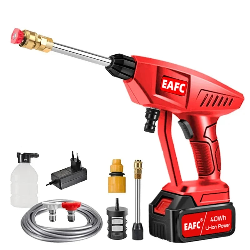 60 Bar 21V Cordless High Pressure Car Wash Gun Electric Water Gun