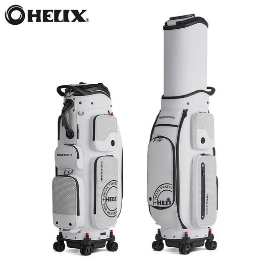 HELIX Golf Travel Bag With 4 Ultra Quiet Wheels 6 Way Dividers Large Capacity