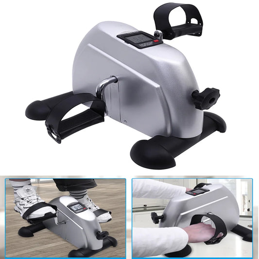 Under Desk Mini Pedal Exercise Bike Portable LCD Display Stationary Exerciser