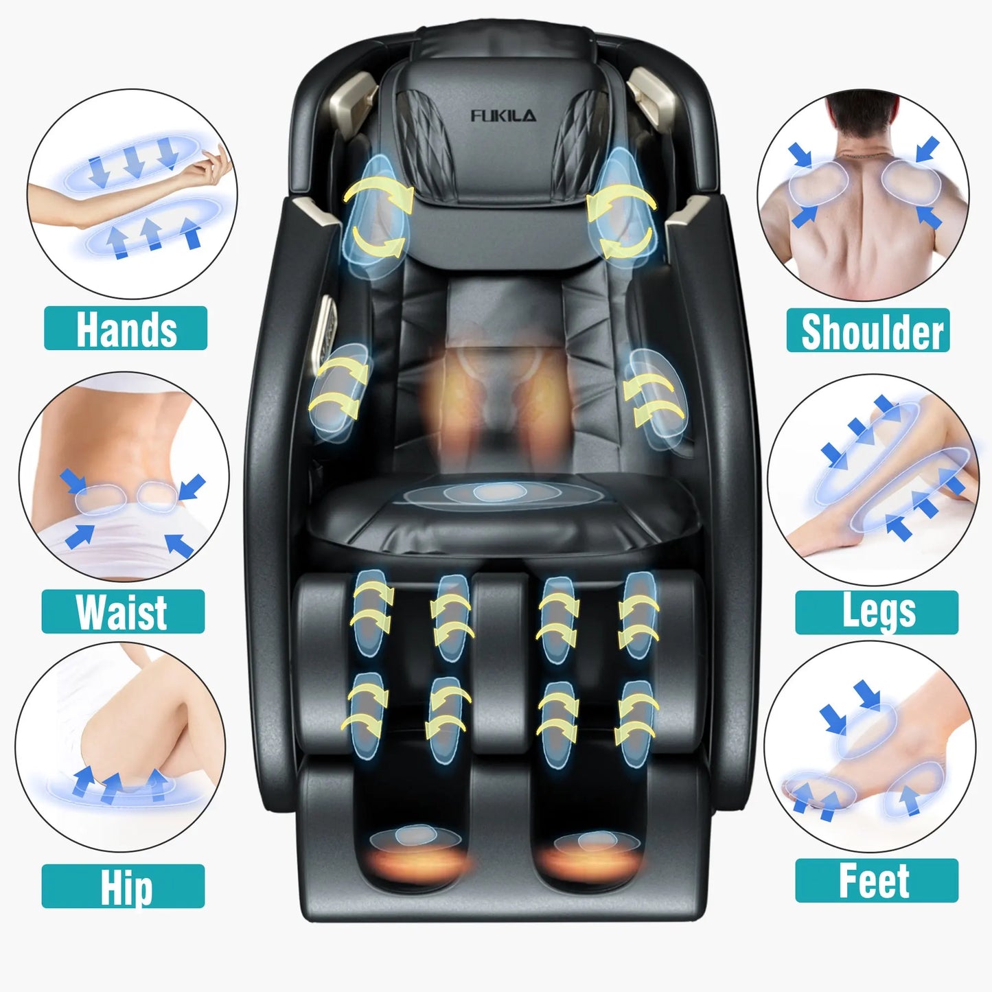 4D SL Airbag Zero Gravity Full Body Massage Chair