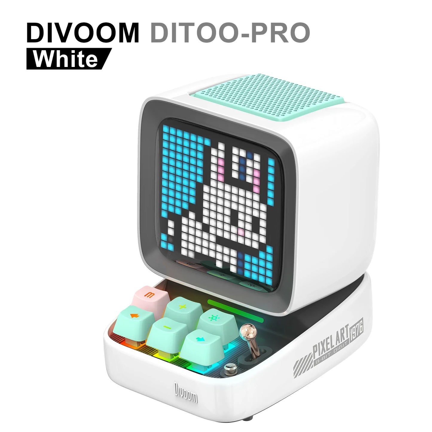 Divoom Ditoo Pro Retro Pixel Art Bluetooth Speaker Alarm Clock LED Display