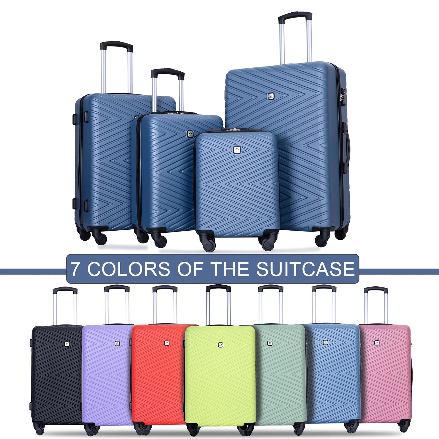 Travelhouse 4 Piece Luggage Set With Spinner Wheels TSA