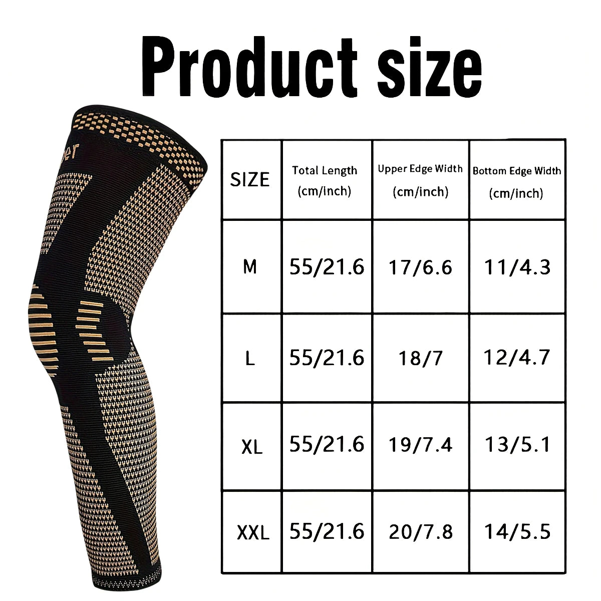 2 Pack Copper Ion Sports Knee Pads Basketball Football and Tennis