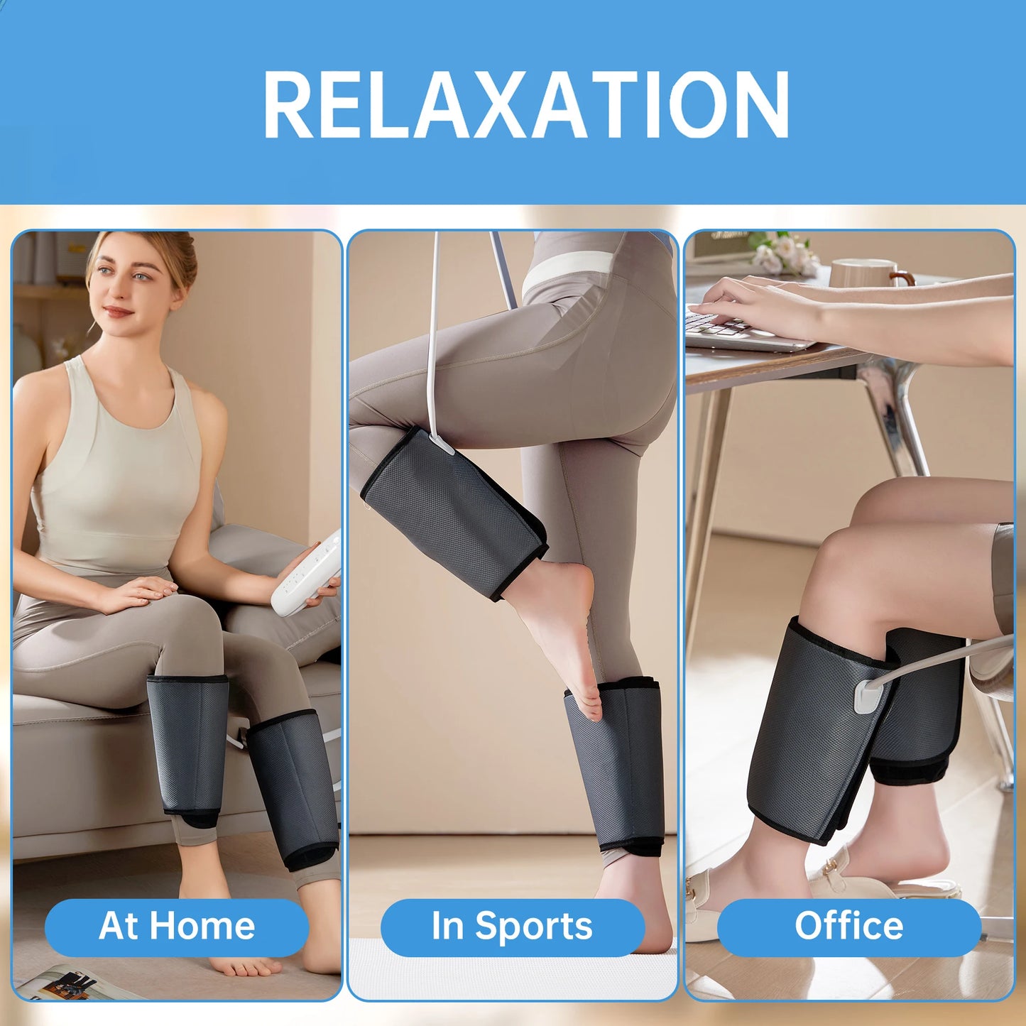 Leg Massager Air Compression Calf Foot Arms With Controller