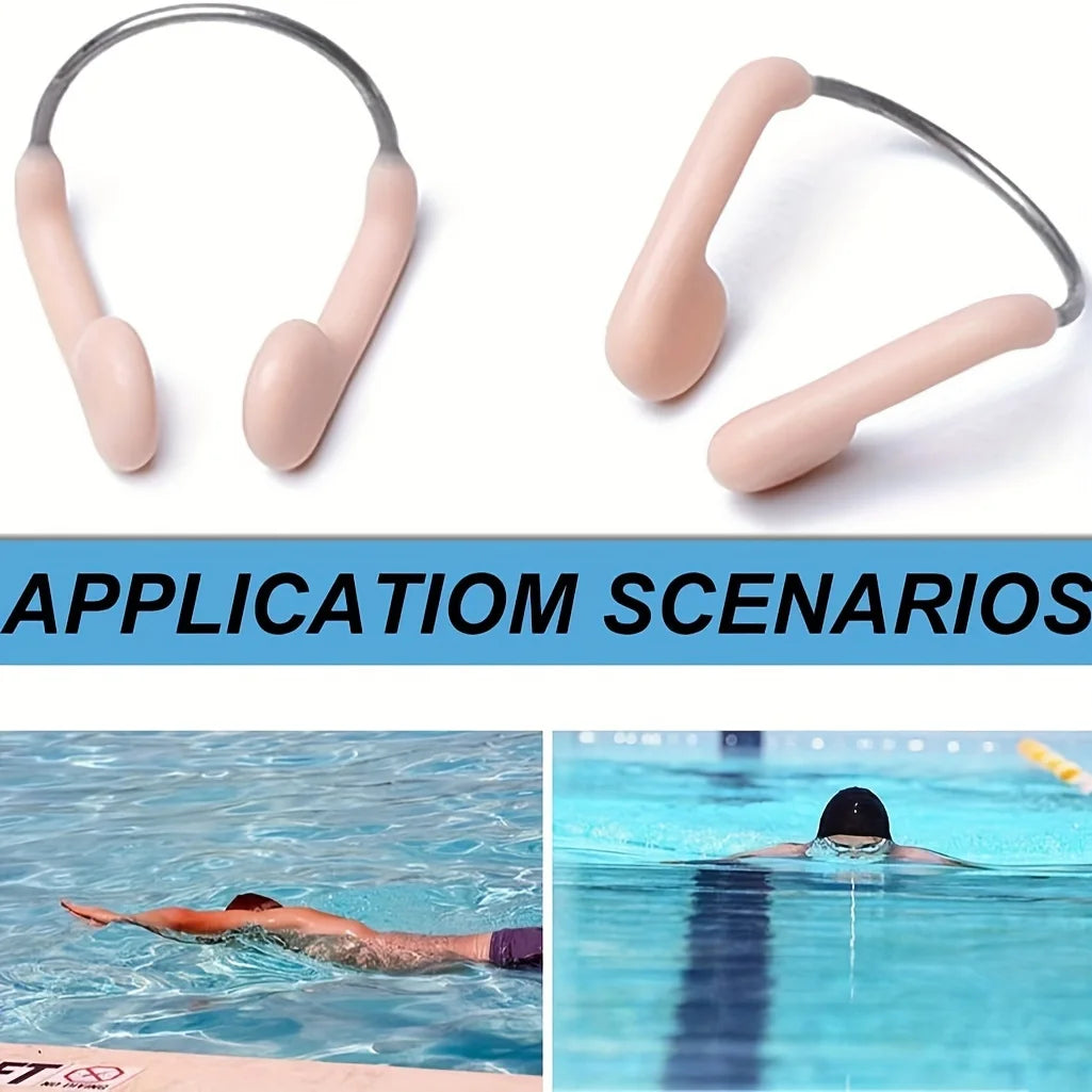 8 Pcs Swimming Nose Clips With Nose Tips